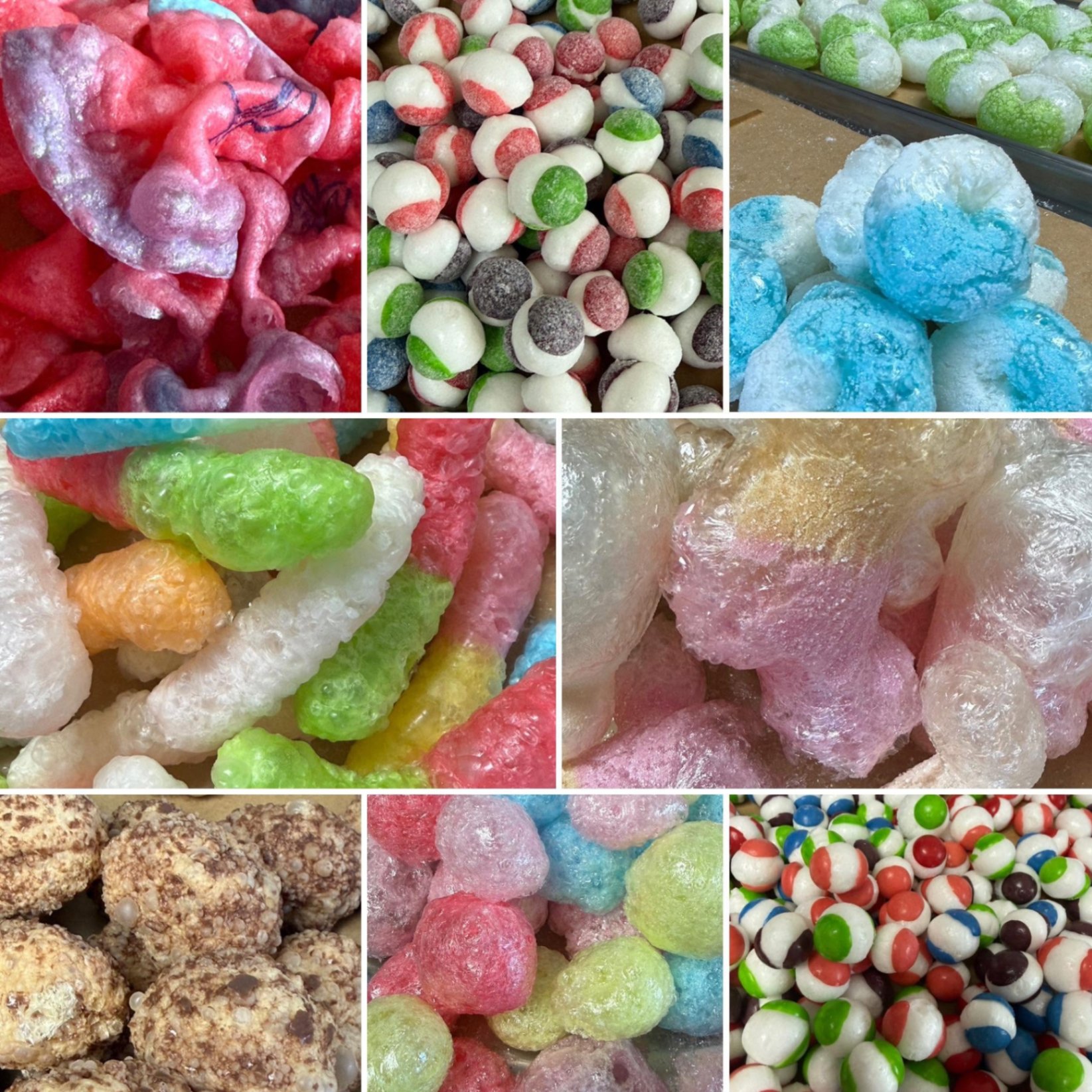Freeze-dried candy assortment