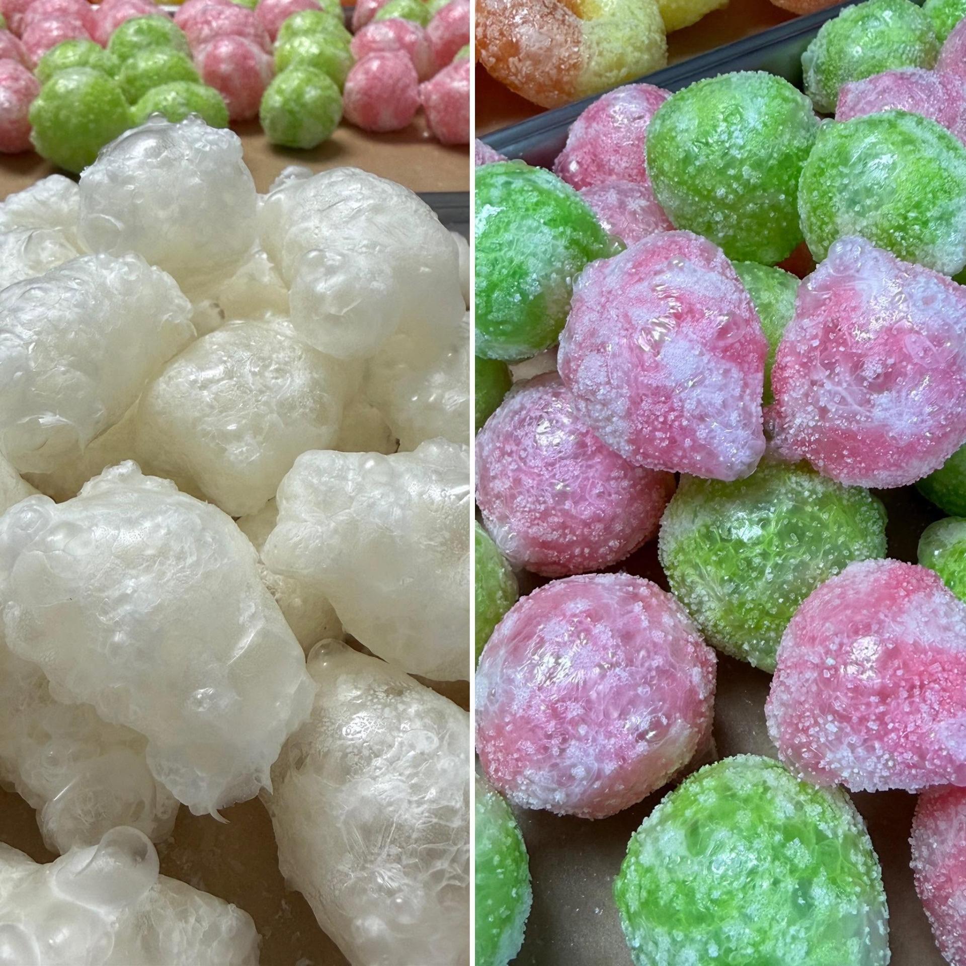 Assorted freeze-dried candies